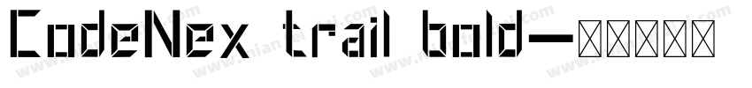 CodeNex trail bold字体转换